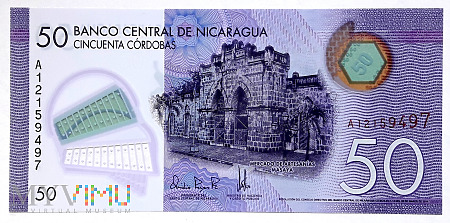 Nikaragua 50 cordobas 2014