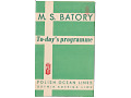 Program dnia MS Batory-Wycieczka zimowa-8.II.1969