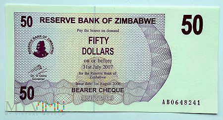 Zimbabwe 50 $ 2006