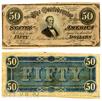 Duże zdjęcie 50 Dollars CSA 1864 (33584)