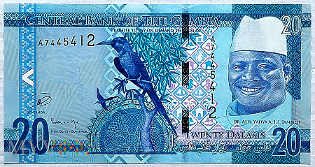 GAMBIA 20 dalasis 2015