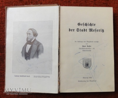 Książka 1930 Mezeritz obecny Międzyrzecz