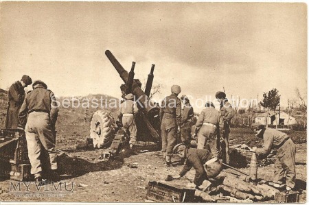 Pocztówka 2 Polski Korpus - 2 Grupa Artylerii