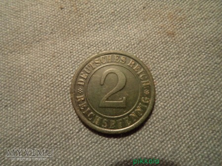 2 Reichspfennig z 1925r.