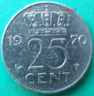 25 cent Holandia 1970