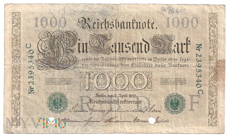 Niemcy.17.Aw.1000 mark.1910.P-45a