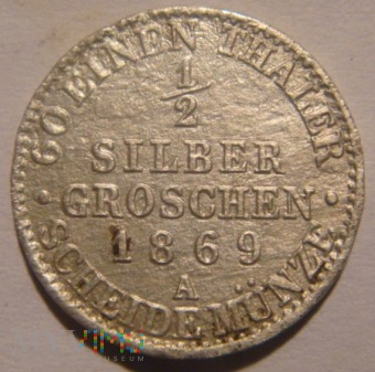 ½ SILBER GROSCHEN 1869 A