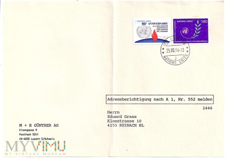 33-Nations Unies.Kartka pocztowa-25.10.1994