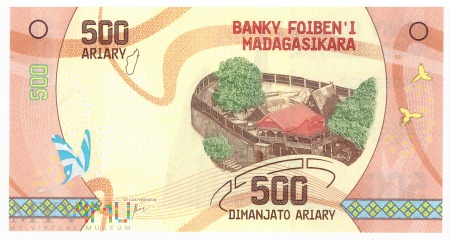 Madagaskar - 500 ariary (2017)