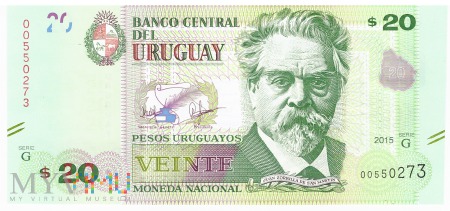 Urugwaj - 20 pesos (2015)