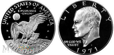 Duże zdjęcie 1 dollar, 1971 (S), moneta okolicznościowa