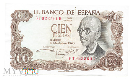 Hiszpania - 100 Pesetas, 1970r