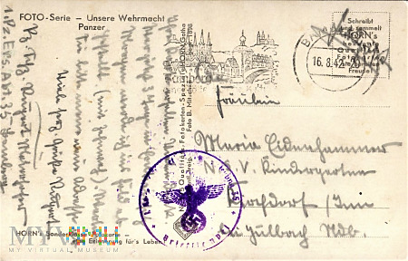 Trzecia Rzesza 1942 - kartka pocztowa