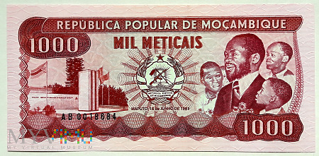Mozambik 1000 meticas 1983