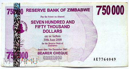 Zimbabwe 750 000 $ 2007