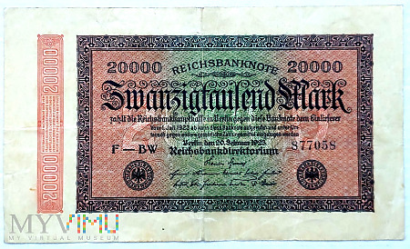 Niemcy 20 000 marek 1922 (III)