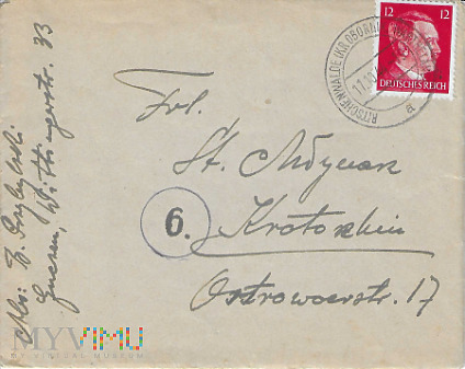 List Krotoszyn 1944 r.