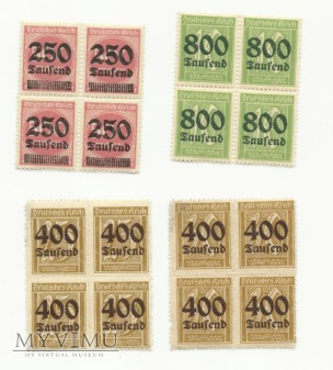 Niemieckie znaczki z przedrukiem
