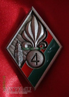 Duże zdjęcie odznaka 4RE (4ème Régiment étranger)
