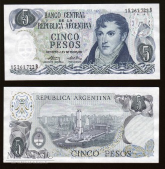 Argentina - P 294 - 5 Pesos - 1974-6