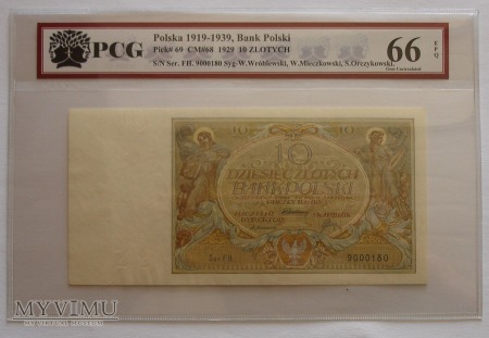 10 zlotych 1929 - Polska , Bank Polski