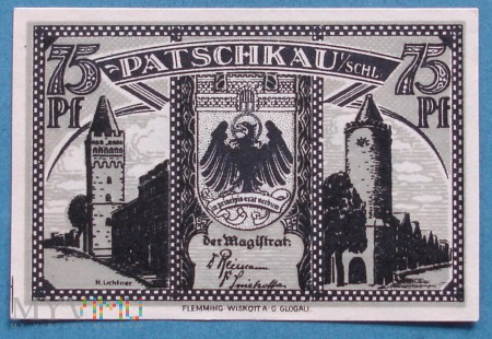 75 Pfennig 1922- Patschkau - Paczków