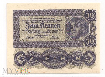 Austria.10.Aw.10 kronen.1922.P-75