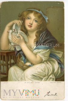Greuze - Dziewczyna z gołębiami - 1905