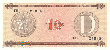 Duże zdjęcie Kuba - 10 pesos (1985)