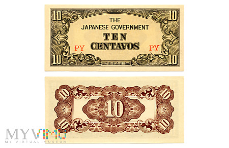 10 Centavos 1942 (PY) okupacja japońska