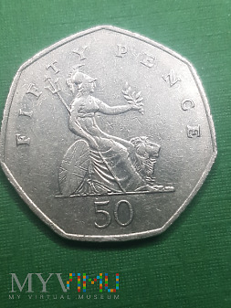 Wielka Brytania- 50 pensów 2002 r.