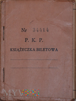 Książeczka biletowa PKP na lata 1937 - 1938