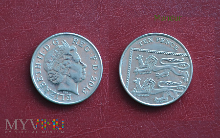 Moneta brytyjska: 10 pence 2013