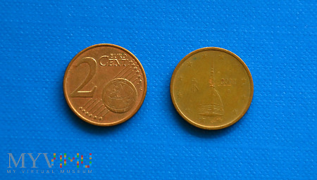 Moneta: 2 euro cent - Włochy 2002