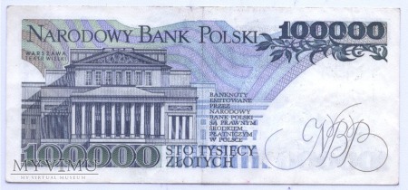100 000 złotych - 1990.
