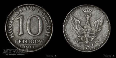 1917 10 fenigów - NBO (zdwojenie)