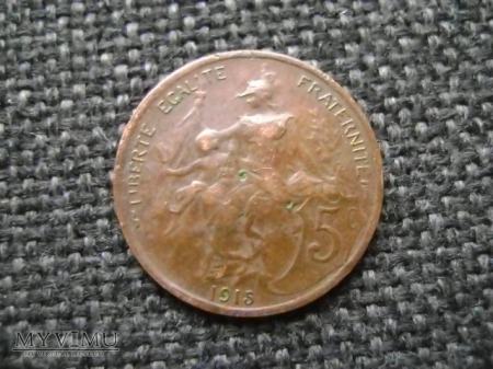 Duże zdjęcie 5 centimes 1915