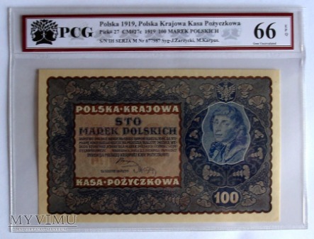100 Marek 1919r - Polska Krajowa Kasa Pozyczkowa