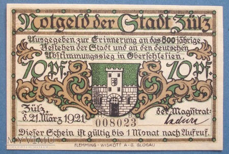 10 Pfennig 1921 r - Zülz - Biala