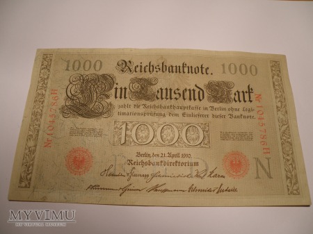 Reischbanknote 1000 Mark 1910r.