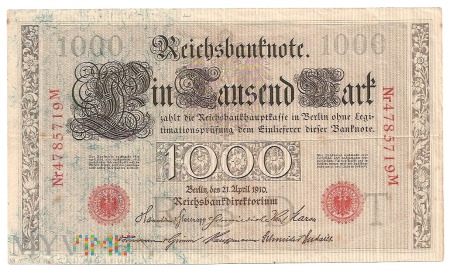 Niemcy.18.Aw.1000 mark.1910.P-44a