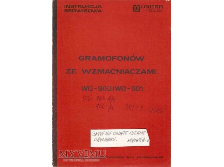 Instrukcja serwisowa gramofonu WG-900,901