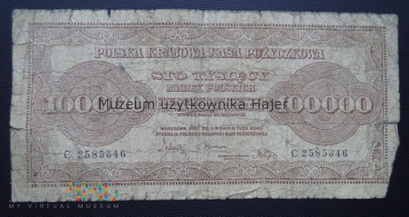 100000 marek polskich - 30 sierpnia 1923