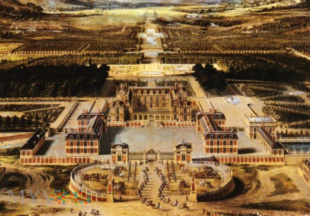 Vue du château de Versailles en 1668 (détail)