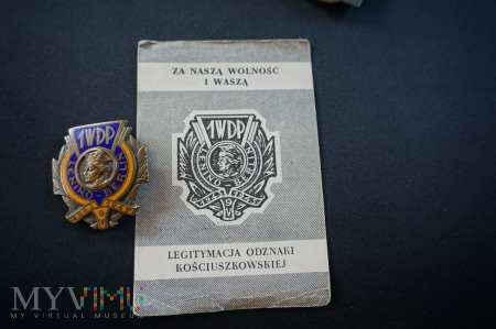 Legitymacja do Odznaki Kościuszkowskiej - 1962 r.