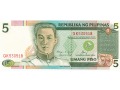 Filipiny - 5 pesos (1992)