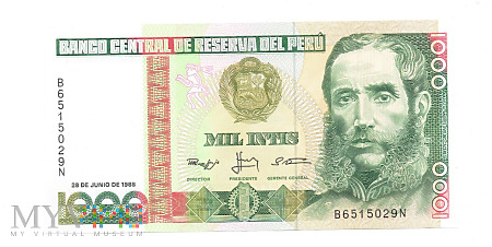 Peru - 1000 Intis 1988r.