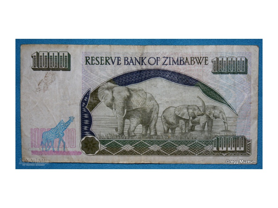 1000 Долларов Зимбабве. Зимбабвийский доллар.