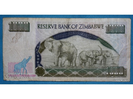 1000 Dolarów Zimbabwe 2003