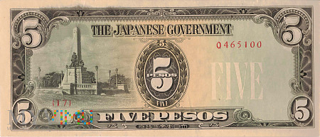 Filipiny - 5 pesos (1943)
